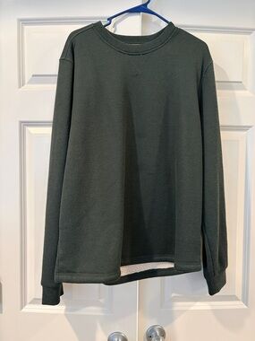 Classic Crewneck Thermal Sweatshirt - Dark Olive